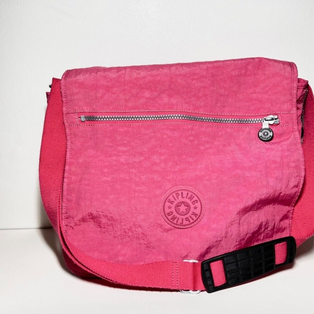 Kipling Pink Expandable Messenger Crossbody Book Lapt… - Gem
